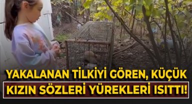 Yakalanan tilkiyi gören küçük kızın sözleri yürekleri ısıttı