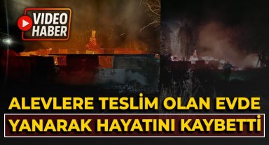 Alevlere teslim olan evde yanarak hayatını kaybetti