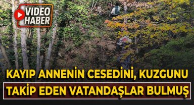 Kayıp annenin cesedini kuzgunu takip eden vatandaşlar bulmuş