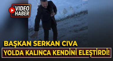 Başkan Serkan Cıva, yolda kalınca kendini eleştirdi!