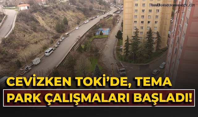 Cevizkent TOKİ'de, TEMA Park çalışmaları başladı!