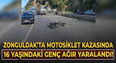 Motosiklet kazasında 16 yaşındaki genç ağır yaralandı!
