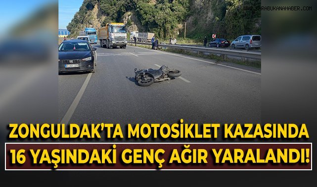 Motosiklet kazasında 16 yaşındaki genç ağır yaralandı!
