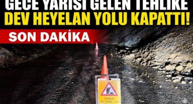 Çaycuma'da heyelan trafik akışını durdurdu