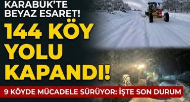 Karabük'te karla mücadele sürüyor!