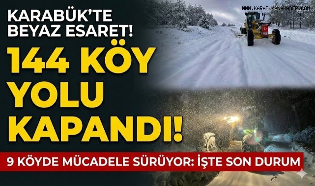 Karabük'te karla mücadele sürüyor!