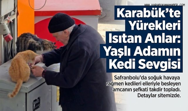 Yaşlı adamın sokak kedilerine şefkati yürekleri ısıttı