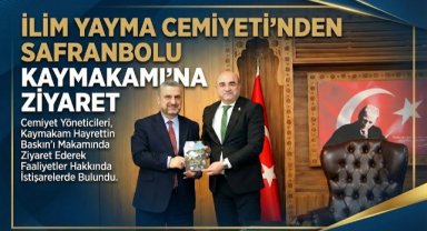 İlim Yayma Cemiyeti'nden Safranbolu Kaymakamı Hayrettin Baskın'a Ziyaret