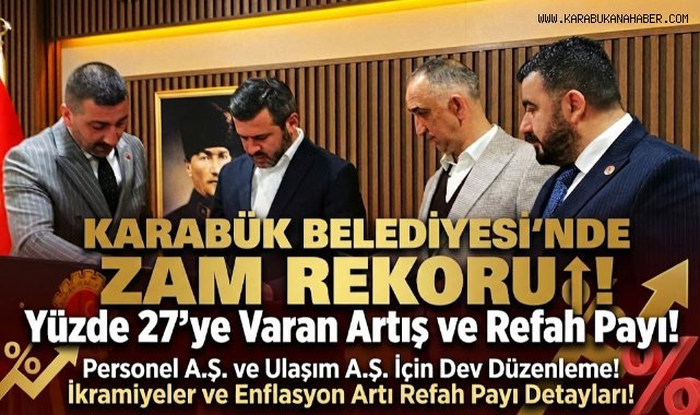 Karabük Belediyesi'nde 2026 Yılı Maaş Artışları Netleşti