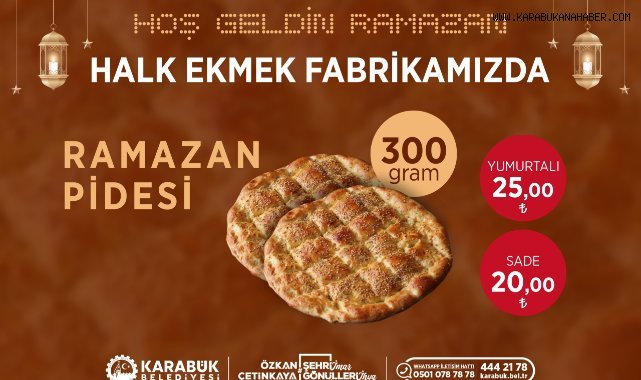 Karabük’te Halk Ekmek’te Ramazan pidesi fiyatları açıklandı