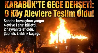 Ovacık'ta yangın! 4 ev ve 1 ahır küle döndü!