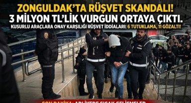 Zonguldak'taki rüşvetle araç muayenesi operasyonunda 6 tutuklama