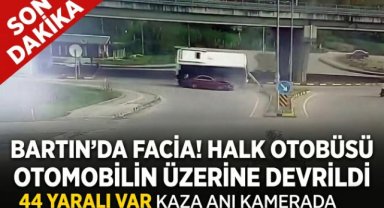 Bartın'da 44 kişinin yaralandığı otobüs kazasının görüntüsü ortaya çıktı