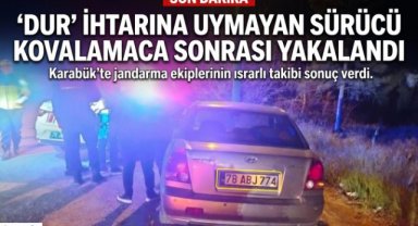 Karabük'te 'Dur' İhtarına Uymayan Sürücü Kovalamaca Sonrası Yakalandı