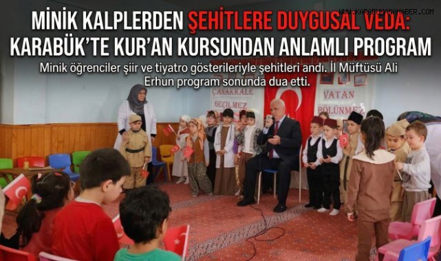 Miniklerden Duygulandıran Şehitleri Anma Programı