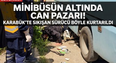 Motosikletli Minibüsün Altında Sıkıştı: Nefes Kesen Kurtarma Operasyonu