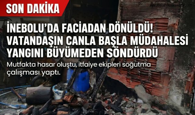 Mutfakta çıkan yangın evi küle çeviriyordu