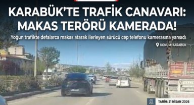 Trafikte defalarca şerit değiştirerek makas attı