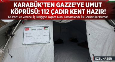 Karabük'ün desteğiyle Gazze'de Umut Çadırı Kuruldu!