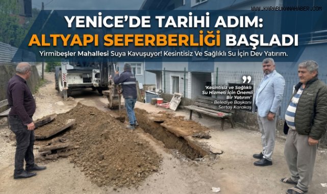 Yenice’de Su Altyapı Çalışmaları Başladı