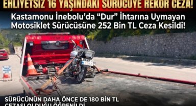 Ehliyetsiz Motosiklet Sürücüsüne 253 Bin Liralık Ceza
