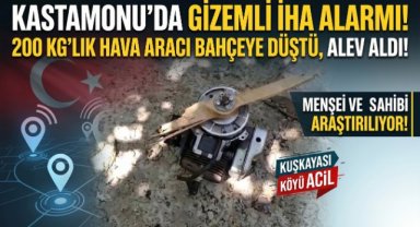 Evin bahçesine İHA düştü ardından alev alev yandı