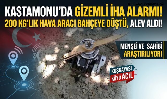 Evin bahçesine İHA düştü ardından alev alev yandı