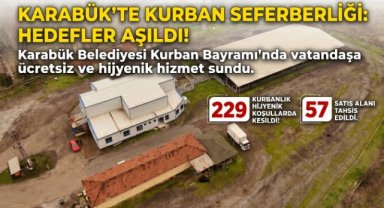 KARABÜK BELEDİYESİ KURBAN BAYRAMI'NDA ÜCRETSİZ KESİM HİZMETİ SUNDU