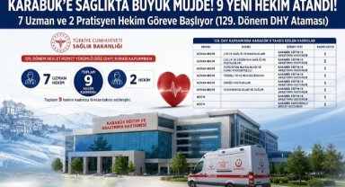 Karabük'e 9 Yeni Hekim Kadrosu Tahsis Edildi
