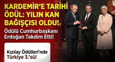 KARDEMİR’E “YILIN KURUMSAL KAN BAĞIŞÇISI” ÖDÜLÜ