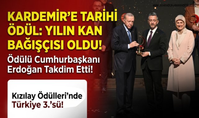 KARDEMİR’E “YILIN KURUMSAL KAN BAĞIŞÇISI” ÖDÜLÜ