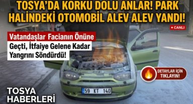 PARK HALİNDEKİ OTOMOBİLDE ÇIKAN YANGIN KORKUTTU