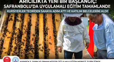 Safranbolu'da Arıcılık Kursiyerlerine Uygulamalı Eğitim