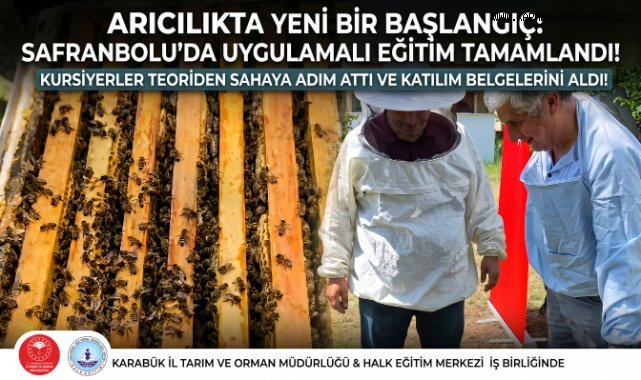 Safranbolu'da Arıcılık Kursiyerlerine Uygulamalı E