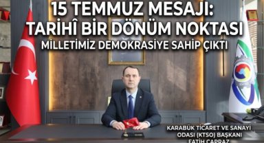 15 Temmuz Demokrasi ve Millî Birlik Günü Mesajı