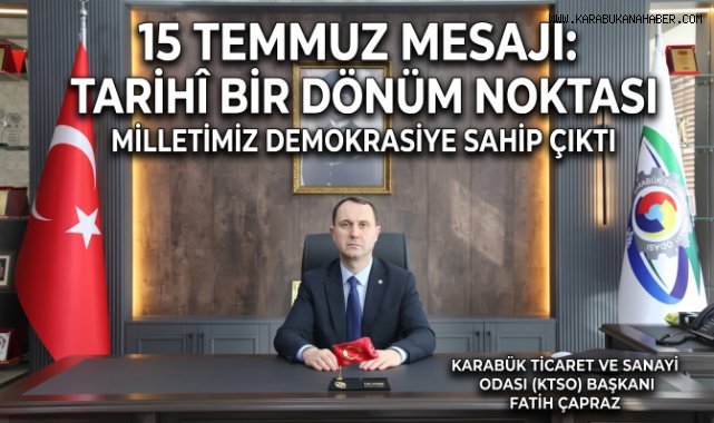 15 Temmuz Demokrasi ve Millî Birlik Günü Mesajı
