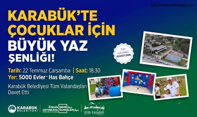Karabük Belediyesi'nden Çocuklara Yaz Şenliği