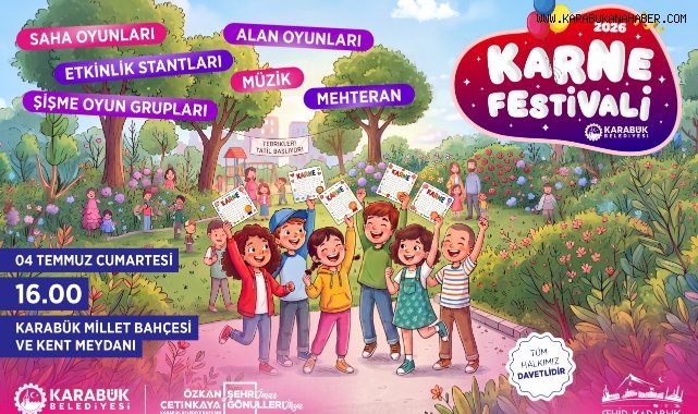 KARABÜK BELEDİYESİ'NDEN ÖĞRENCİLERE KARNE FESTİVALİ