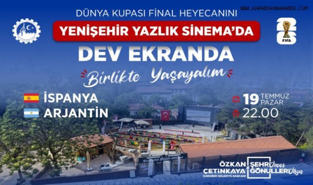 Karabük'te Dünya Kupası finali dev ekranda izlenecek