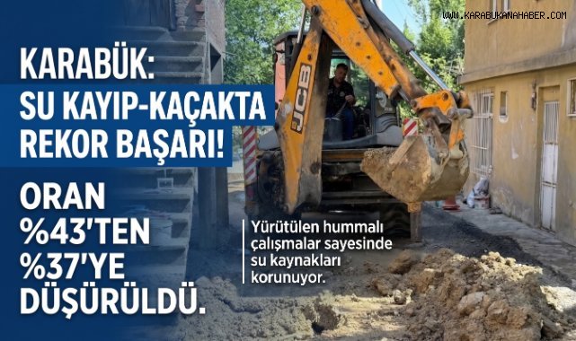 Karabük'te Su Kayıp-Kaçak Oranı Yüzde 43'ten Yüzde 37'ye Düştü