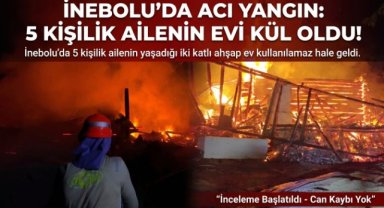 Kastamonu'da alevlere teslim olan ev kullanılamaz hale geldi