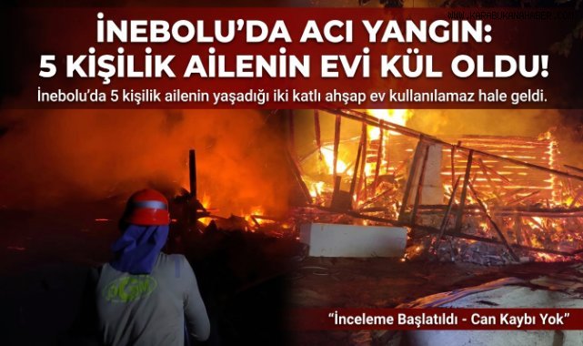Kastamonu'da alevlere teslim olan ev kullanılamaz hale geldi