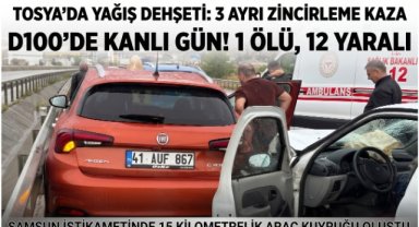 Kastamonu'da D100 Karayolunda Zincirleme Kazalar: 1 Ölü, 12 Yaralı