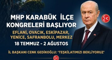 MHP Karabük İl Başkanlığı İlçe Kongre Takvimini Açıkladı