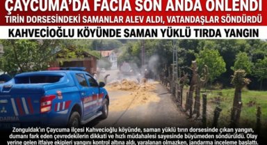 Saman yüklü tırda yangın paniği: Facianın eşiğinden dönüldü