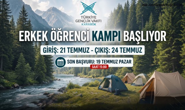 TÜGVA Karabük'ten Ovacık'ta Erkek Öğrencilere Yaz Kampı